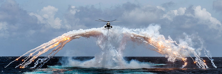 helikopter putih, militer, pesawat terbang, pesawat militer, Sikorsky CH-124 Sea King, helikopter, Wallpaper HD HD wallpaper