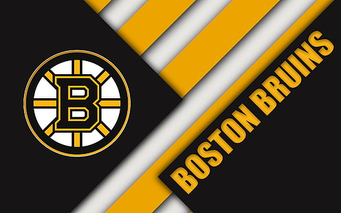 Hóquei, Boston Bruins, Emblema, Logotipo, NHL, HD papel de parede HD wallpaper