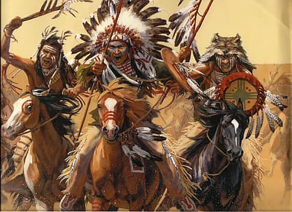 Amérindiens, guerrier, Fond d'écran HD HD wallpaper