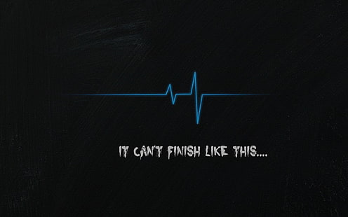 teks putih dengan latar belakang hitam, sedih, hitam, denyut nadi, detak jantung, Wallpaper HD HD wallpaper