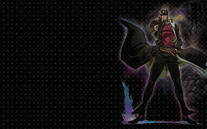 خلفية ثلاثية الأبعاد لشخصية أنيمي الذكور ، JoJo's Bizarre Adventure: Stardust Crusaders ، Jotaro Kujo ، Star Platinum، خلفية HD
