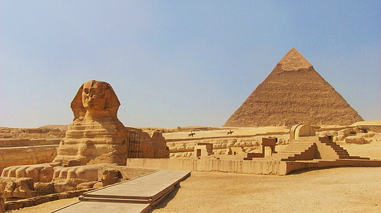 Afrika, Egypten, forntida, arkitektur, Pyramiderna i Giza, HD tapet HD wallpaper