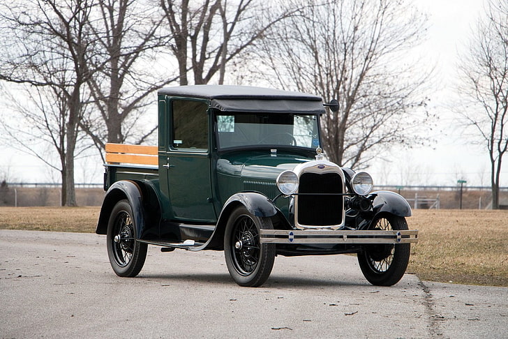 1928, 1929, cars, classic, ford, model, pickup, retro, HD wallpaper