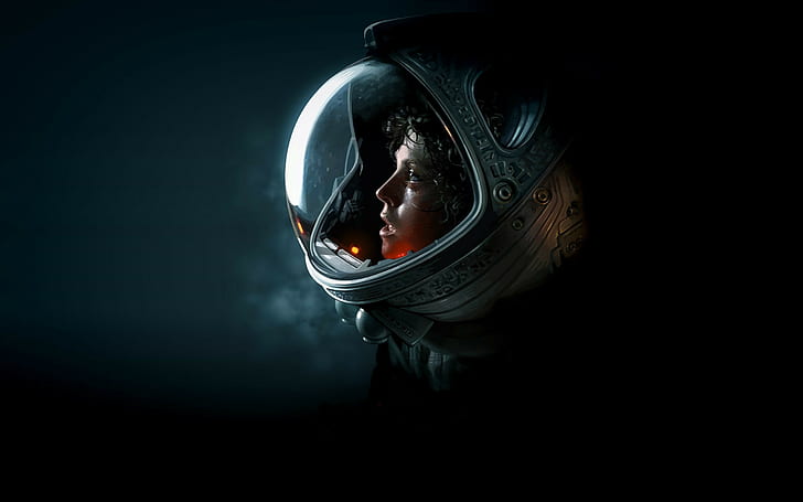 film alieno sigourney tessitore ellen ripley opera d'arte fantascienza tuta spaziale, Sfondo HD