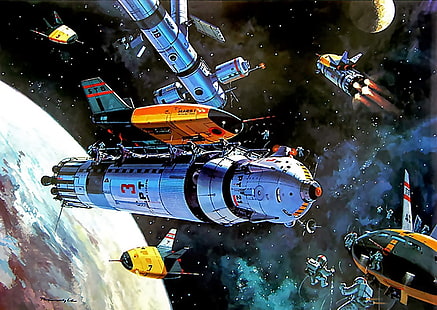 Science Fiction, Artwork, Retro-Science-Fiction, HD-Hintergrundbild HD wallpaper