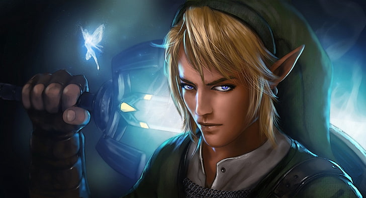 Wallpaper Legend of Zelda Link, legenda zelda, tautan, manusia, peri, pedang, mata, peri, Wallpaper HD