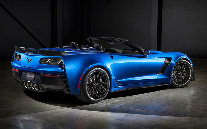 2015 Chevrolet Corvette Z06 Cabrio 2, blau Cabrio Sportwagen, Cheverolet, Corvette, Cabrio, 2015, Autos, Chevrolet, HD-Hintergrundbild