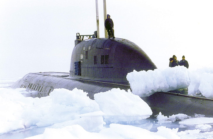 705 Лира, подводница клас Alfa, ядрени подводници, военни, превозно средство, лед, подводница, HD тапет