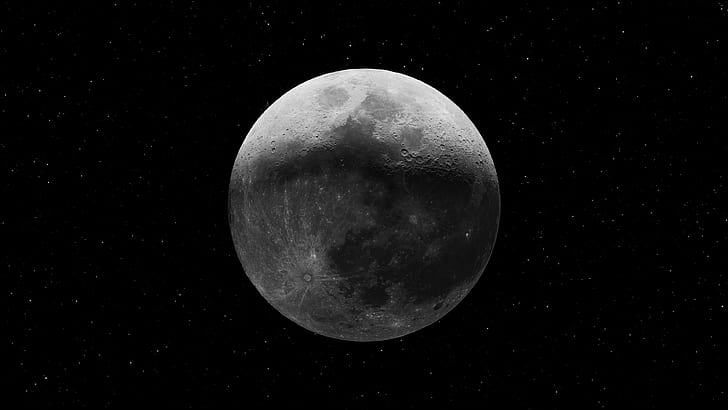 Mond, Weltraum, Sterne, HDR, HD-Hintergrundbild