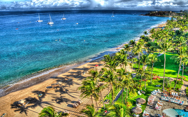 Pantai Kaanapali Maui Hawaii 0475, Wallpaper HD