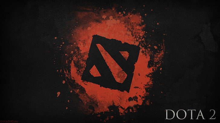Dota 2 logo wallpaper, Dota 2, Dota, Defense of the ancient, Valve, Valve Corporation, HD wallpaper