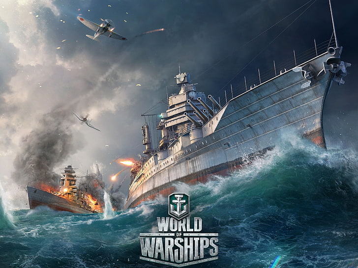 World of Warships tapet, world of warhips, ship, explosion, HD tapet