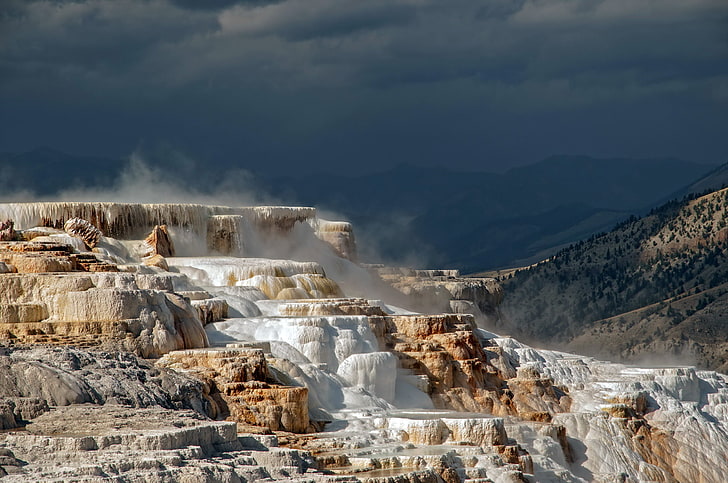 Yellowstone nationalpark, natur, landskap, HD tapet
