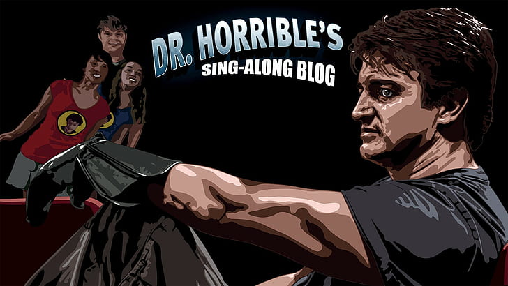 Blog do Dr. Horrible Sing Along, Nathan Fillion, logotipo, Capitão Hammer, HD papel de parede