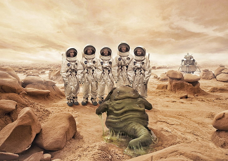 Astronauten digitale Tapete, Planet, Sein, Kosmonavty, HD-Hintergrundbild