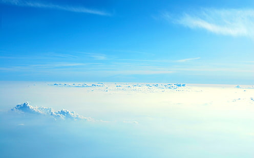 Sky Clouds Blue HD, синьо небе, природа, синьо, облаци, небе, HD тапет HD wallpaper
