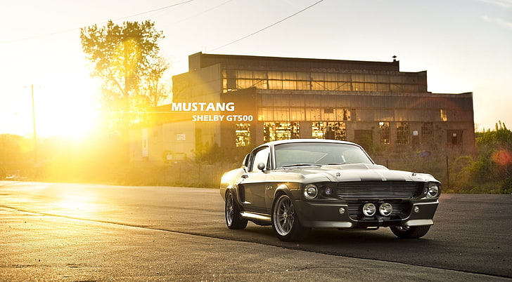 Mustang Shelby GT500, coupé Ford Mustang negro, motores, autos clásicos, mustang ,, shelby, ford, gt, gt500, muscle, car, Fondo de pantalla HD