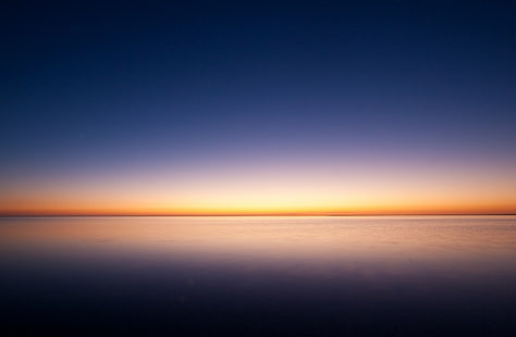 sunrise, ocean, minimalism, minimalist, hd, nature, simple background, HD wallpaper HD wallpaper