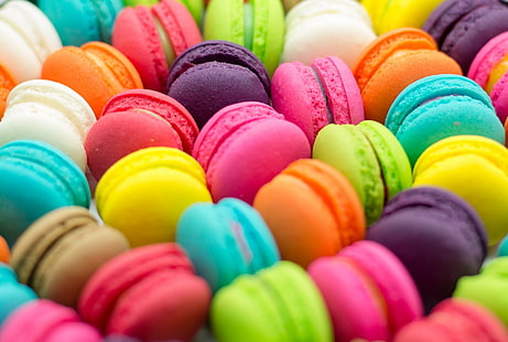 Lebensmittel, Macaron, bunt, Farben, Süßigkeiten, HD-Hintergrundbild HD wallpaper