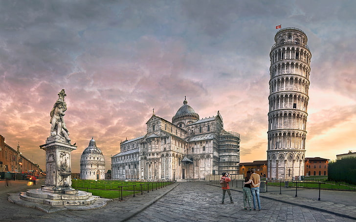 Tower Of Pisa Italy On Square Dei Miracoli Along With The Duomo Baptistery And Camposanto’s Icon City Hd Desktop Wallpaper For Your Computer 3840×2400, HD wallpaper