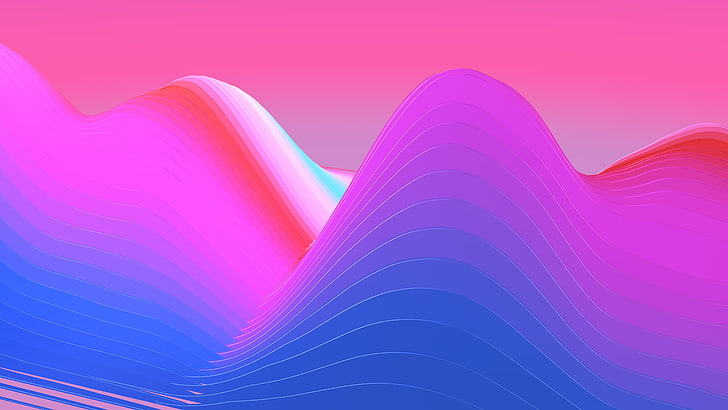 Neon, Waves, Gradient, iOS 11, 5K, iPhone X, HD wallpaper | Wallpaperbetter