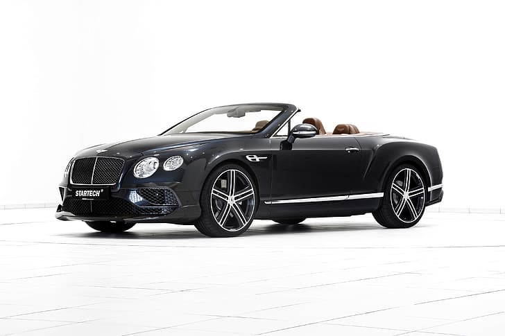Bentley, Continental, белый фон, Кабриолет, HD обои