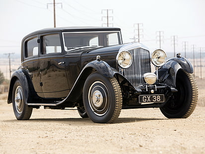 1932, 8 litre, bentley, limousine, luxury, mulliner, retro, HD wallpaper HD wallpaper