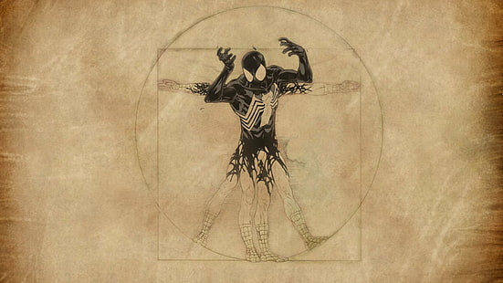 hombre araña, veneno, Leonardo da Vinci, Fondo de pantalla HD HD wallpaper