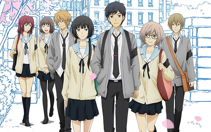 Leben, Hishiro Chizuru, Onoya An, Yoake Ryō, Kaizaki Arata, Kariu Rena, Tamarai Honoka, HD-Hintergrundbild