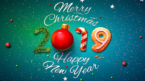 selamat tahun baru, 2019, selamat natal, tahun baru, Wallpaper HD HD wallpaper