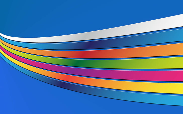 Ainbow, Band, Colorful, Blue, Tapety HD