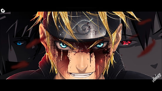 Tapeta Naruto, spojrzenie, twarz, krew, naruto, Tapety HD HD wallpaper