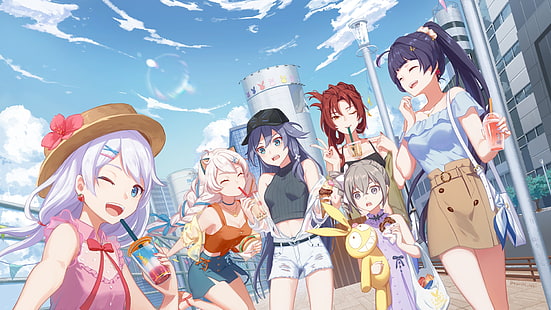 Honkai Impact 3rd, Kiana Kaslana, Murata Himeko, anime girls, Raiden Mei, Bronya Zaychik, Sfondo HD HD wallpaper