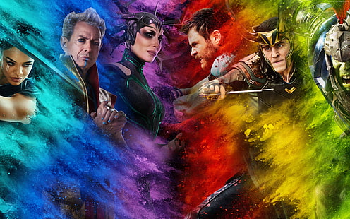 Thor: Ragnarok, Tessa Thompson, Chris Hemsworth, 4K, Tom Hiddleston, plakat, Tapety HD HD wallpaper