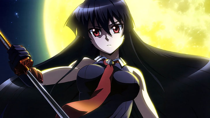 Akame ga Kill !, anime, Akame, épée, yeux rouges, filles de l'anime, Fond d'écran HD