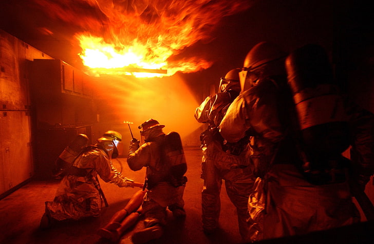 Men, Firefighter, HD wallpaper