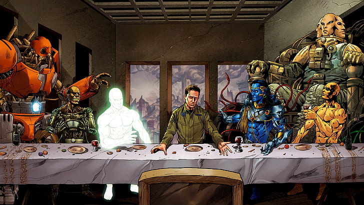 Supergod Last Supper, HD wallpaper