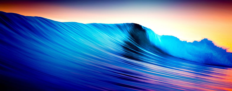 Rolling Waves, обои с приливной волной, Aero, Разноцветные, цвет, волна, море, HD обои HD wallpaper
