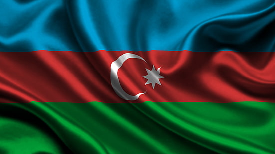 Ilustrasi bendera Turki, bendera, Azerbaijan, Wallpaper HD HD wallpaper