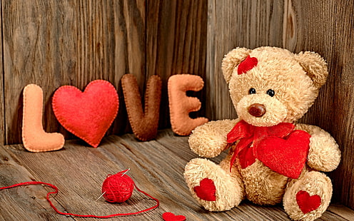 Teddy, bear, Valentines Day, heart, bear, romantic, roses, gift, love, teddy bear, Teddy, Valentines Day, HD wallpaper HD wallpaper