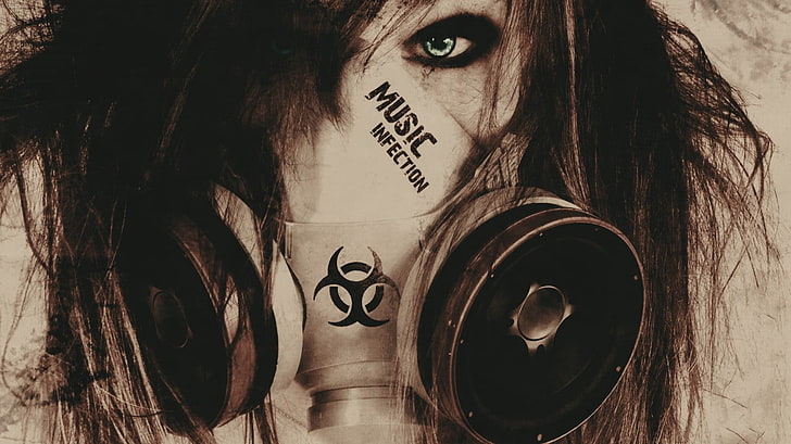 gas masks, apocalyptic, music, HD wallpaper