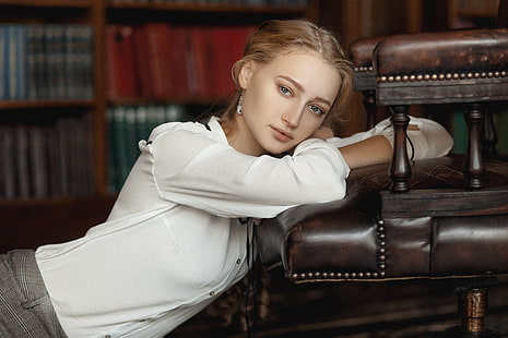 Maxim Makarov, 500px, potret, wanita, model, Wallpaper HD HD wallpaper