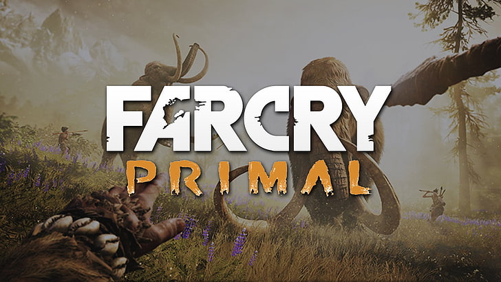 Affiche du jeu Far Cry Primal, Far Cry Primal, 2016, inscription, Fond d'écran HD