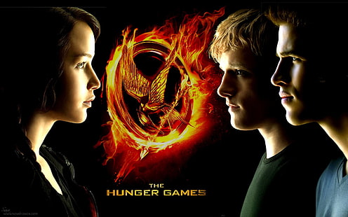 The Hunger Games, Gale Hawthorne, Jennifer Lawrence, Josh Hutcherson, Katniss Everdeen, Liam Hemsworth, Peeta Mellark, HD wallpaper HD wallpaper