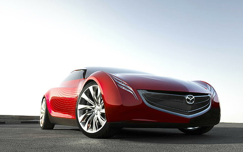 Mazda Ryuga Concept 3, червена спортна кола на mazda, концепция, mazda, ryuga, автомобили, HD тапет HD wallpaper