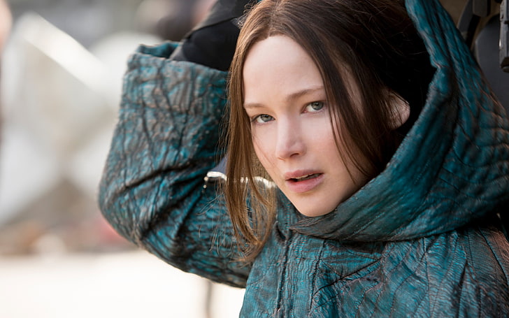 Katniss Everdeen The Hunger Games Mo、women's green hoodie、Movies、Hollywood Movies、hollywood、2015、jennifer lawrence、 HDデスクトップの壁紙