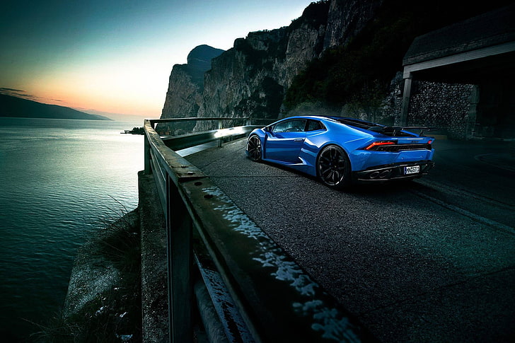 Lamborghini, Lamborghini Huracan, macchine blu, veicolo, Sfondo HD