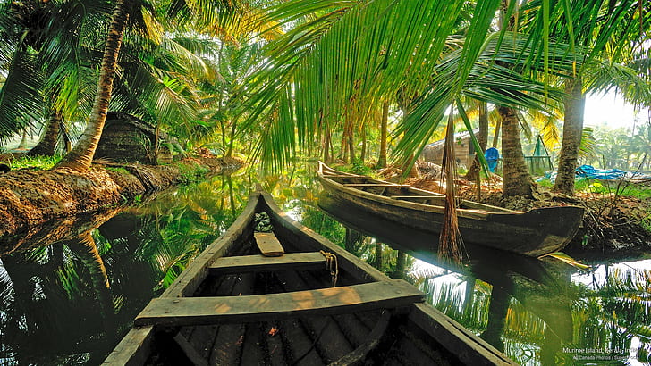 Pulau Munroe, Kerala, India, Kepulauan, Wallpaper HD