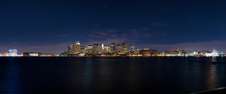 ultrawide ، بوسطن ، الأفق ، المناظر الطبيعية، خلفية HD HD wallpaper
