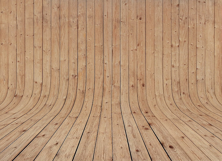 braune hölzerne Planken, Holz, Bauholz, Nahaufnahme, Holzoberfläche, Beschaffenheit, gebogenes Holz, HD-Hintergrundbild
